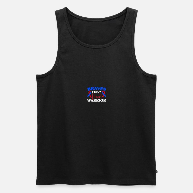 Angeborener Herzfehler CHD-Bewusstsein - Männer Premium Bio Tank Top - Schwarz