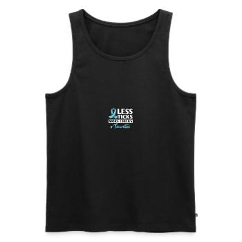 Bewusstsein für das Tourette-Syndrom - Männer Premium Bio Tank Top - Schwarz - Vorne - AI Model Male 178 light (178cm)