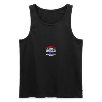 Congenital heart defect CHD consciousness - Men's Premium Organic Tank Top - black - Front - Michal (187cm)