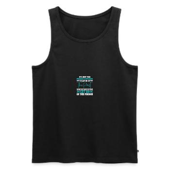 PTSD Awareness - Men's Premium Organic Tank Top - black - Front - AI Model Male 178 light (178cm)