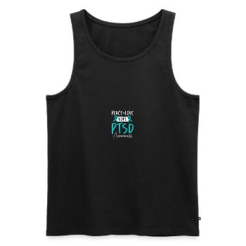 PTSD Awareness - Men's Premium Organic Tank Top - black - Front - AI Model Male 178 light (178cm)