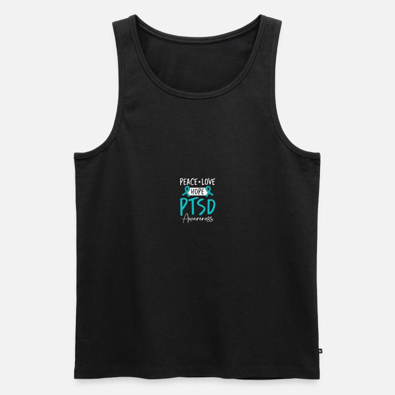 PTSD-Bewusstsein - Männer Premium Bio Tank Top - Schwarz