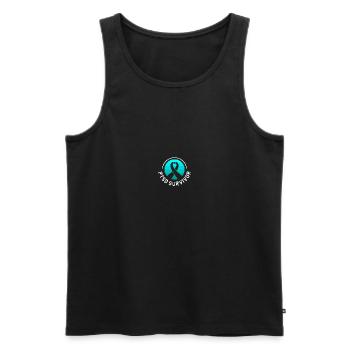 PTSD Awareness - Men's Premium Organic Tank Top - black - Front - AI Model Male 178 light (178cm)