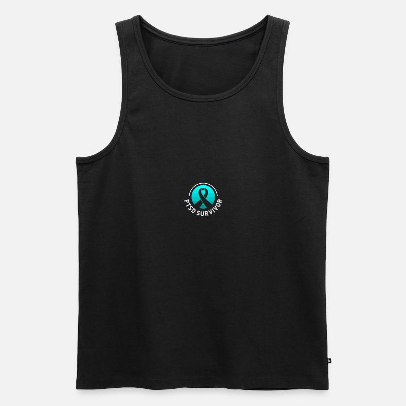 PTSD-Bewusstsein - Männer Premium Bio Tank Top - Schwarz