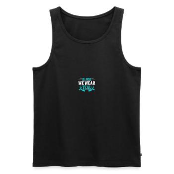 PTSD Awareness - Men's Premium Organic Tank Top - black - Front - AI Model Male 178 light (178cm)