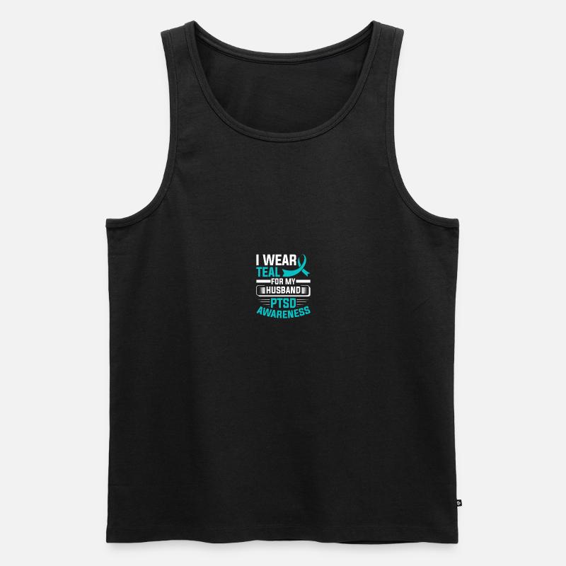 PTSD-Bewusstsein - Männer Premium Bio Tank Top - Schwarz