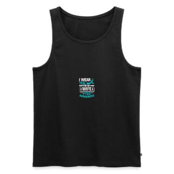 PTSD Awareness - Men's Premium Organic Tank Top - black - Front - AI Model Male 178 light (178cm)