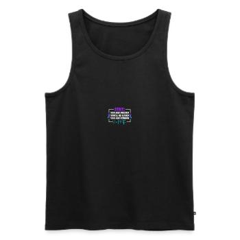 Sunflower Suicide Prevention Suicide Education - Men's Premium Organic Tank Top - black - Front - AI Model Male 178 light (178cm)