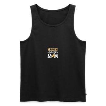 Bartagame - Männer Premium Bio Tank Top - Schwarz - Vorne - AI Model Male 178 light (178cm)