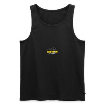 Deep brass marching baritone euphonium - Men's Premium Organic Tank Top - black - Front - AI Model Male 178 light (178cm)