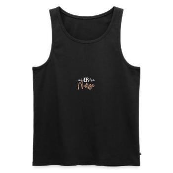 Krankenschwester in der Notaufnahme - Männer Premium Bio Tank Top - Schwarz - Vorne - Michal (187cm)