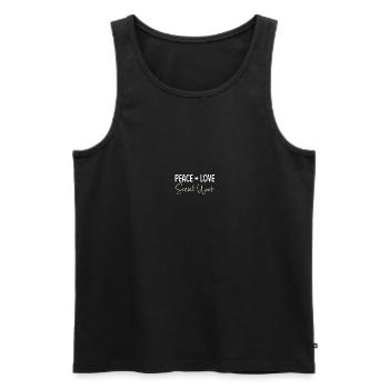 Travailleur social scolaire - Débardeur bio Premium Homme - noir - Devant - Michal (187cm)