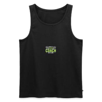 Cheerleading Coach Cheer Coach - Men's Premium Organic Tank Top - black - Front - AI Model Male 178 light (178cm)