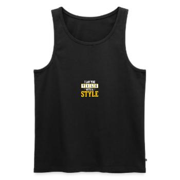 Flooring installation Flooring installers Contractors - Men's Premium Organic Tank Top - black - Front - AI Model Male 178 light (178cm)