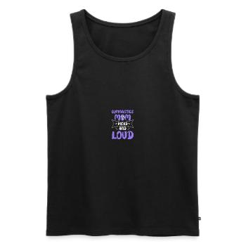 Proud gymnastics mom - Men's Premium Organic Tank Top - black - Front - Michal (187cm)