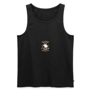 Paranormal Investigator Ghostbusters - Men's Premium Organic Tank Top - black - Front - AI Model Male 178 light (178cm)