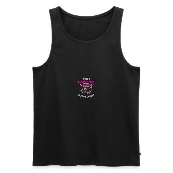 Infirmière de salle de réveil de l’USP - Débardeur bio Premium Homme - noir - Devant - Michal (187cm)