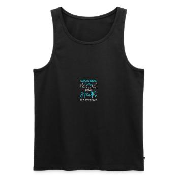 Nurse in Penitentiary Nurse - Men's Premium Organic Tank Top - black - Front - AI Model Male 178 light (178cm)