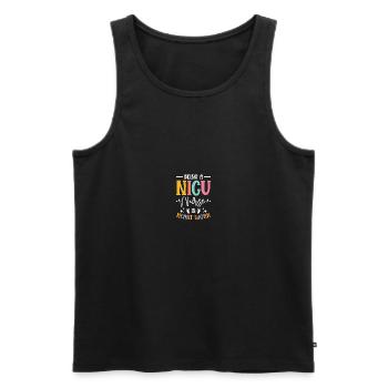NICU sister - Men's Premium Organic Tank Top - black - Front - AI Model Male 178 light (178cm)