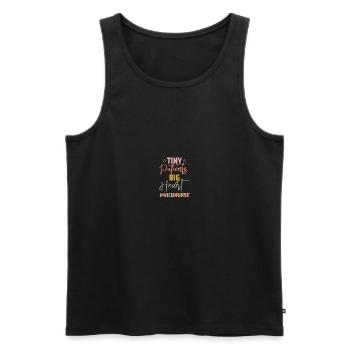 NICU sister - Men's Premium Organic Tank Top - black - Front - AI Model Male 178 light (178cm)