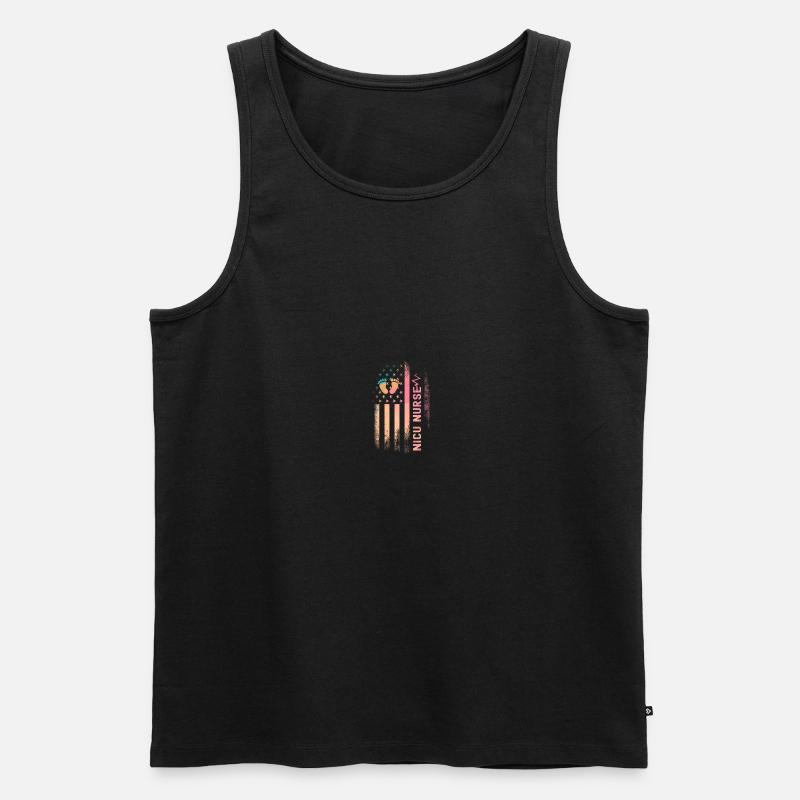 NICU-Schwester - Männer Premium Bio Tank Top - Schwarz