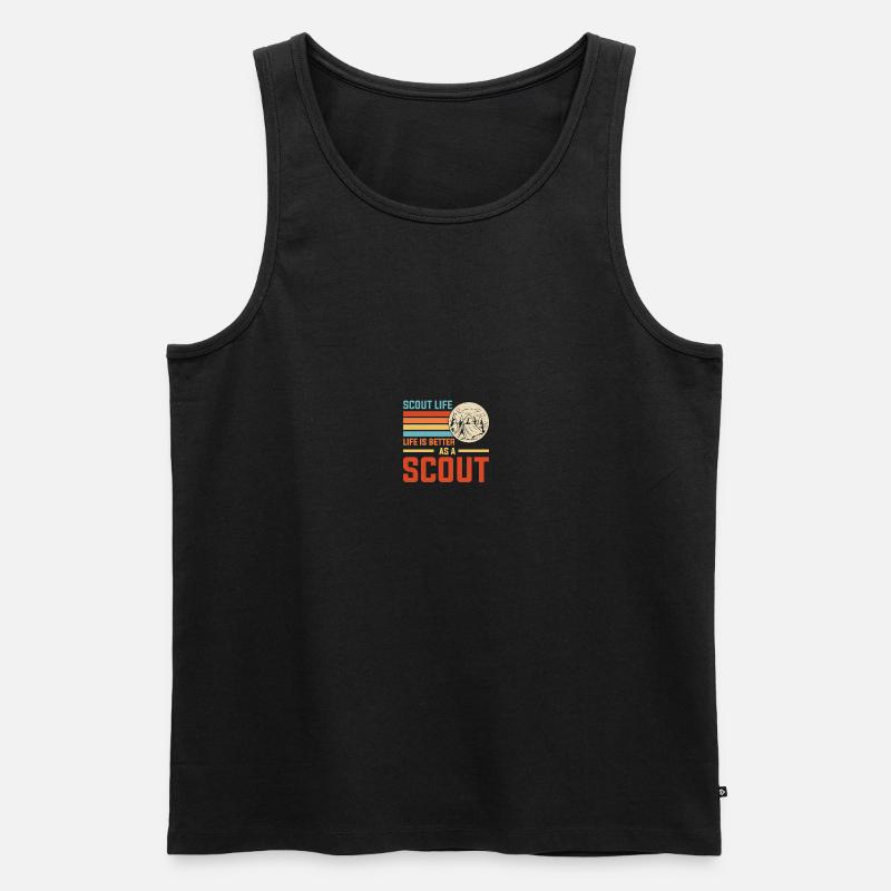 Scouting Pfadfinder - Männer Premium Bio Tank Top - Schwarz