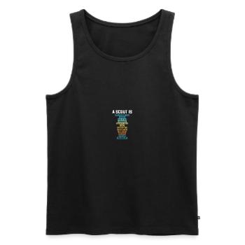 Scouting Scouts - Men's Premium Organic Tank Top - black - Front - AI Model Male 178 light (178cm)
