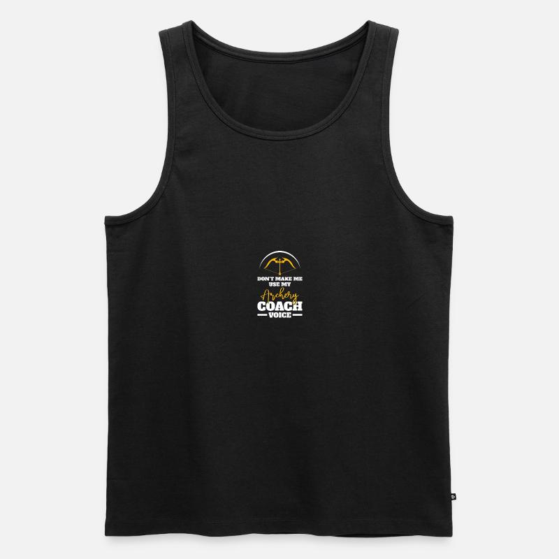 Bogenschießen-Trainer - Männer Premium Bio Tank Top - Schwarz