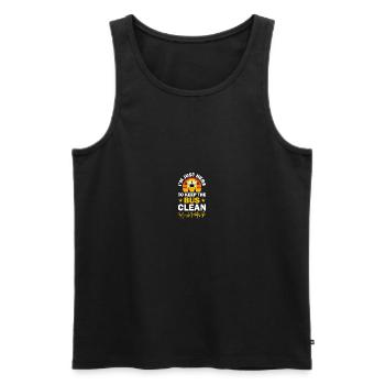 Schulbus-Monitor - Männer Premium Bio Tank Top - Schwarz - Vorne - AI Model Male 178 light (178cm)