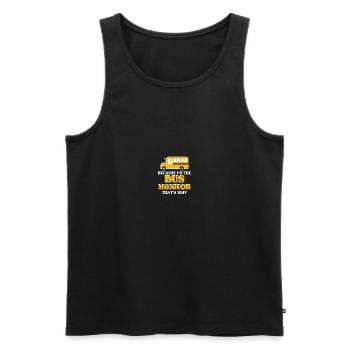 Schulbus-Monitor - Männer Premium Bio Tank Top - Schwarz - Vorne - AI Model Male 178 light (178cm)