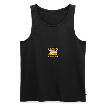 Busfahrer Schulbusfahrer - Männer Premium Bio Tank Top - Schwarz - Vorne - Michal (187cm)