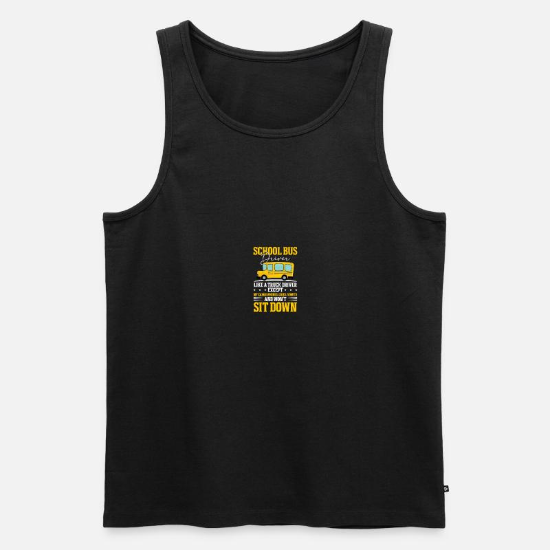 Busfahrer Schulbusfahrer - Männer Premium Bio Tank Top - Schwarz