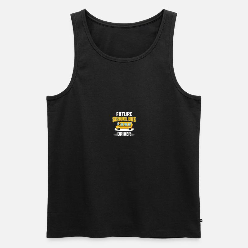 Busfahrer Schulbusfahrer - Männer Premium Bio Tank Top - Schwarz