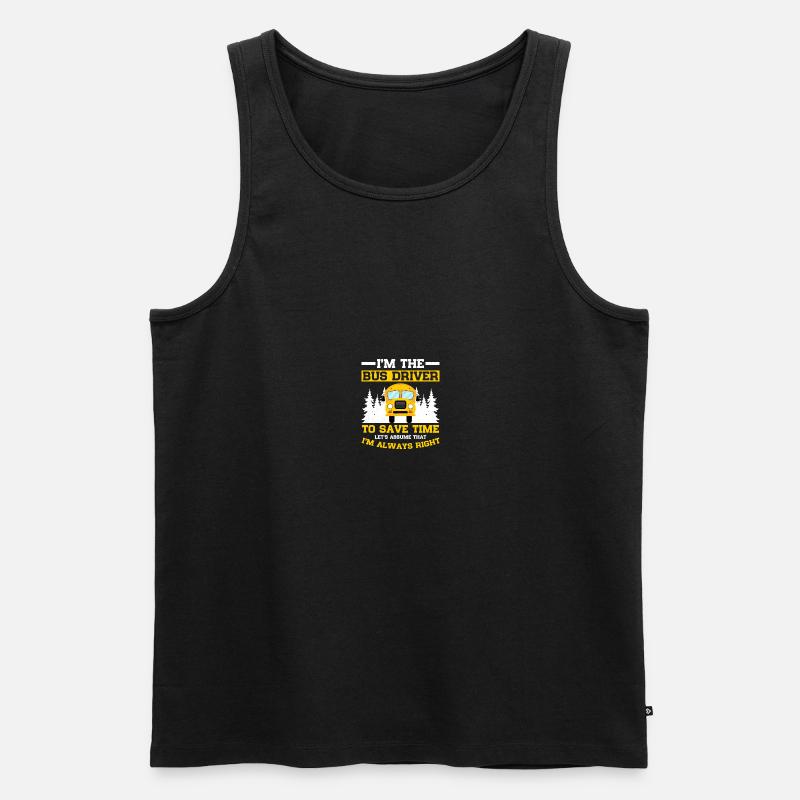 Busfahrer Schulbusfahrer - Männer Premium Bio Tank Top - Schwarz