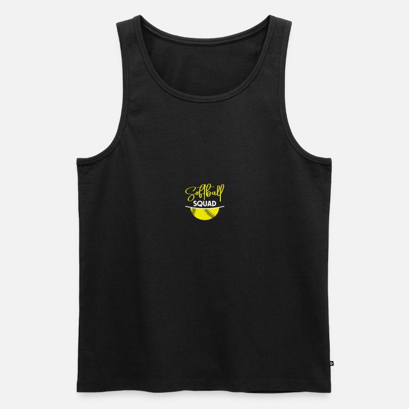 Baseball Softball Mama - Männer Premium Bio Tank Top - Schwarz