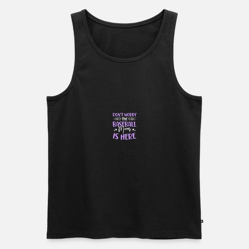 Baseball Mama - Männer Premium Bio Tank Top - Schwarz