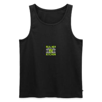 Pickle Ball Pickleball Kitchen - Men's Premium Organic Tank Top - black - Front - AI Model Male 178 light (178cm)