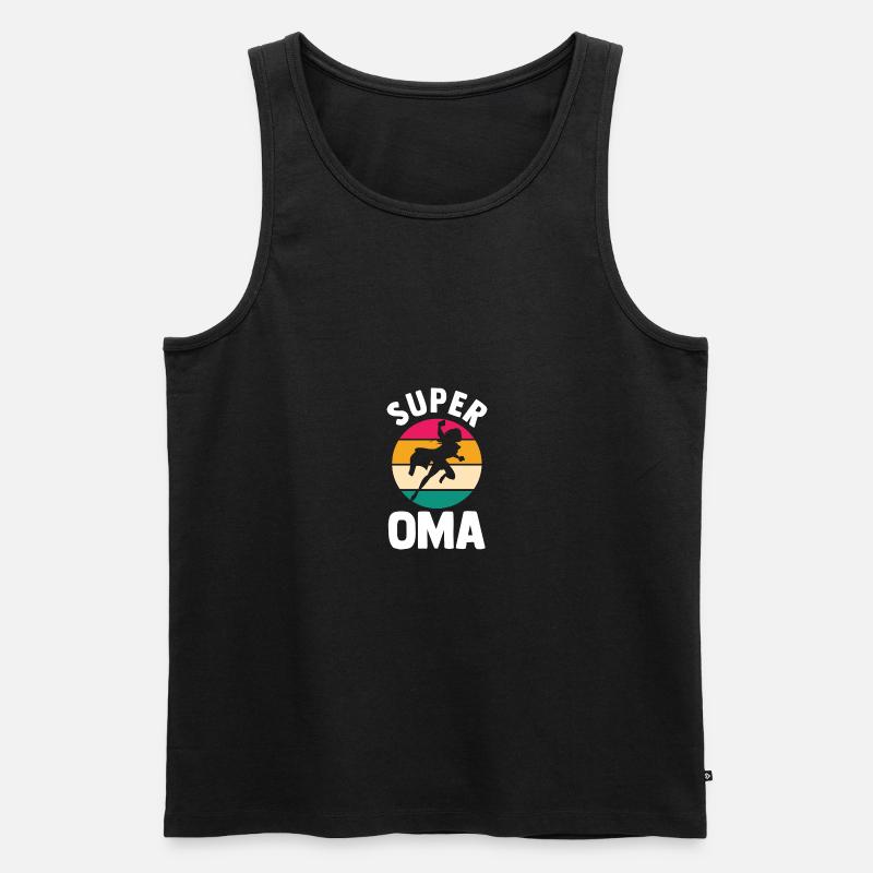 Großmutter Oma - Männer Premium Bio Tank Top - Schwarz