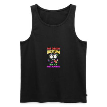 Costume de carnaval Carnaval - Débardeur bio Premium Homme - noir - Devant - Michal (187cm)