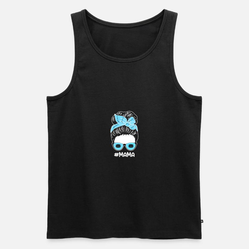 Eishockeyspieler Mama Mutter Eishockey - Männer Premium Bio Tank Top - Schwarz