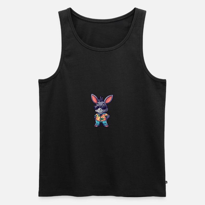 Esel Cool Sommer - Männer Premium Bio Tank Top - undefined