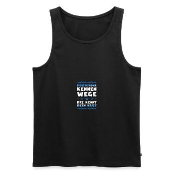 Dorfkind Bauer Landei Landleben Geschenk - Männer Premium Bio Tank Top - Schwarz - Vorne - Michal (187cm)