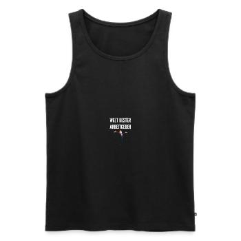 Welt Bester Arbeitgeber - Geschenke für Chefs - Männer Premium Bio Tank Top - Schwarz - Vorne - Michal (187cm)