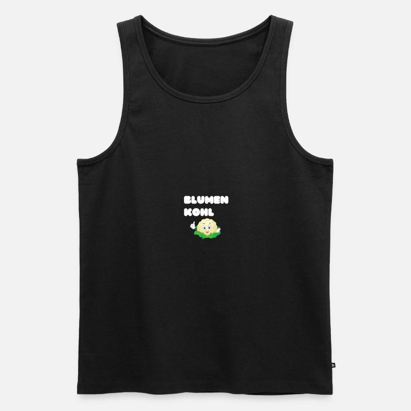 Blumenkohl - Männer Premium Bio Tank Top - Schwarz