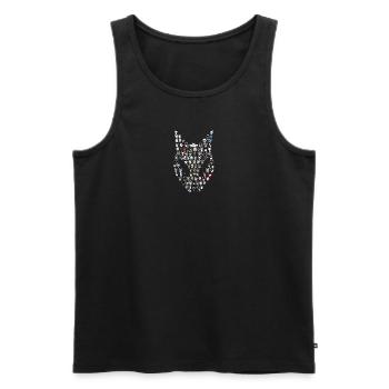 100 Ekuroeils - Men's Premium Organic Tank Top - black - Front - AI Model Male 178 light (178cm)