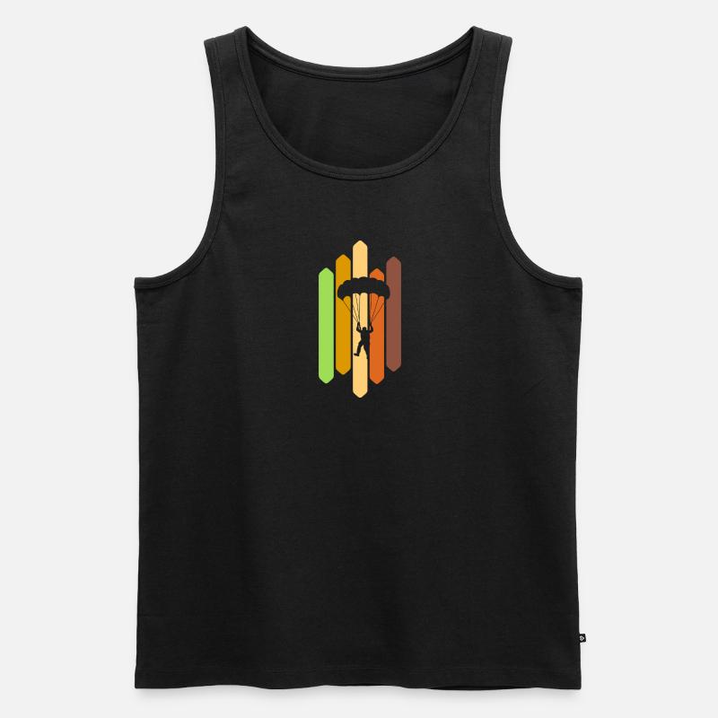 Parachuting Paragliding Parachuting - Men's Premium Organic Tank Top - black