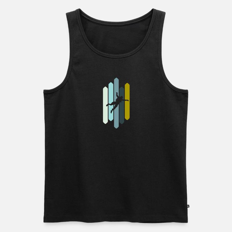 Skydiving Luft Freifall - Männer Premium Bio Tank Top - Schwarz