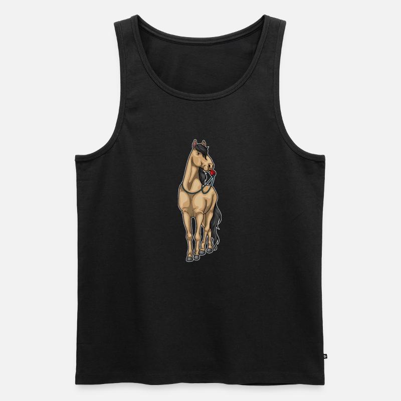 Pferd Schiedsrichter Pfeife - Männer Premium Bio Tank Top - Schwarz