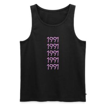 1991 - Männer Premium Bio Tank Top - Schwarz - Vorne - Michal (187cm)