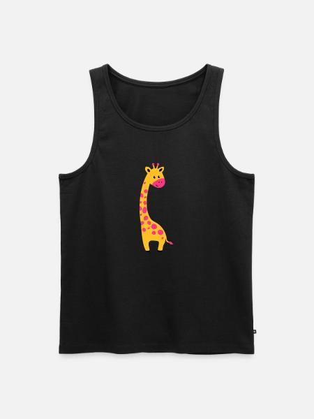 cute giraffe - Männer Premium Bio Tank Top - Schwarz
